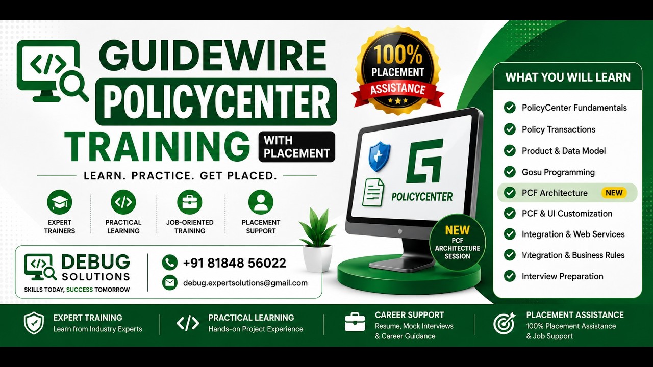 Guidewire Development Training | Policy Center Configuration and Integration| PCF Architecture