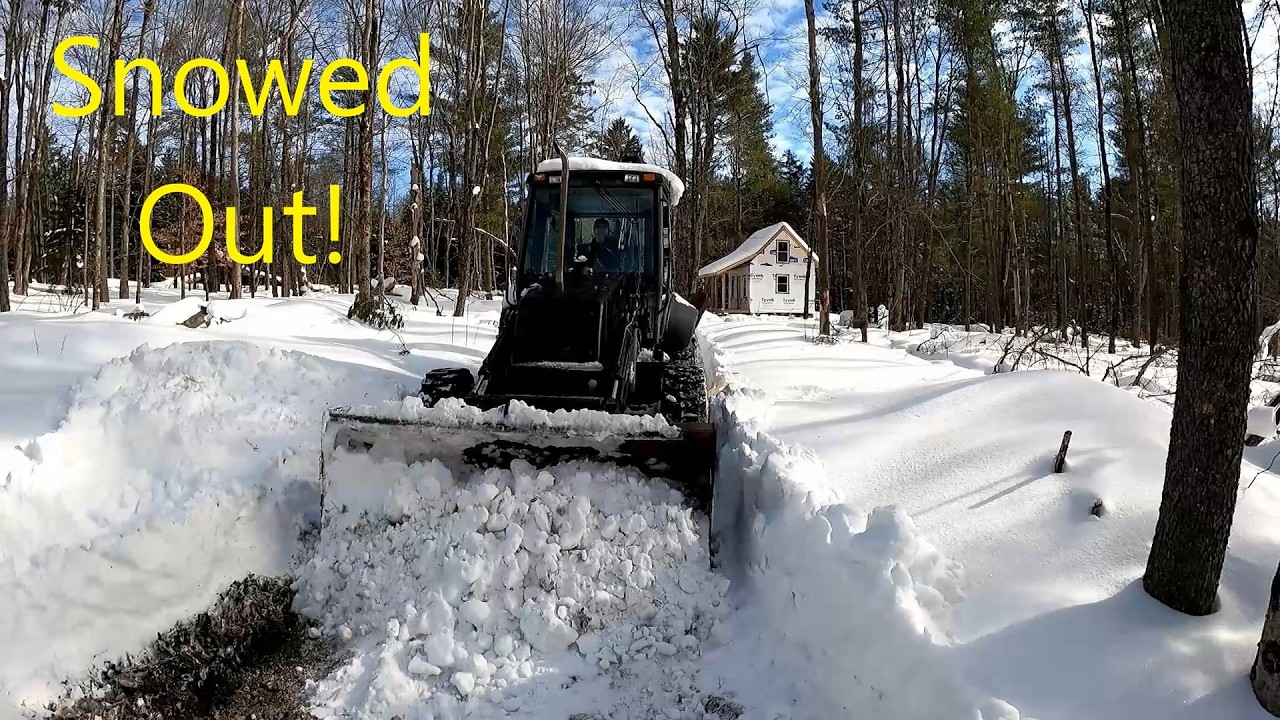 Digging Through a 4ft Snow Bank to Get to Our Off Grid Cabin!