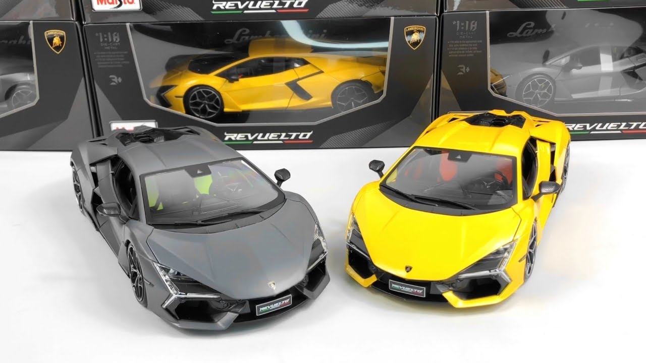 Unveiling the Beast: Lamborghini Revuelto (2023) 1:18 Maisto - Dual Review of Yellow and Grey