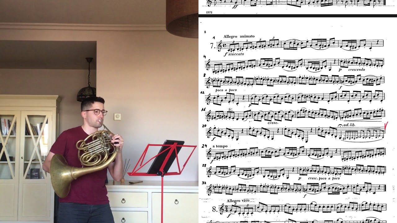 Study Number 7. “40 Studies for Horn” by H. Kling