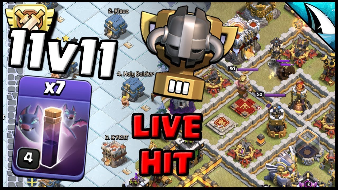 *LIVE 11v11 CWL Bat Spell Attack* Planning War Attack | Clash of Clans