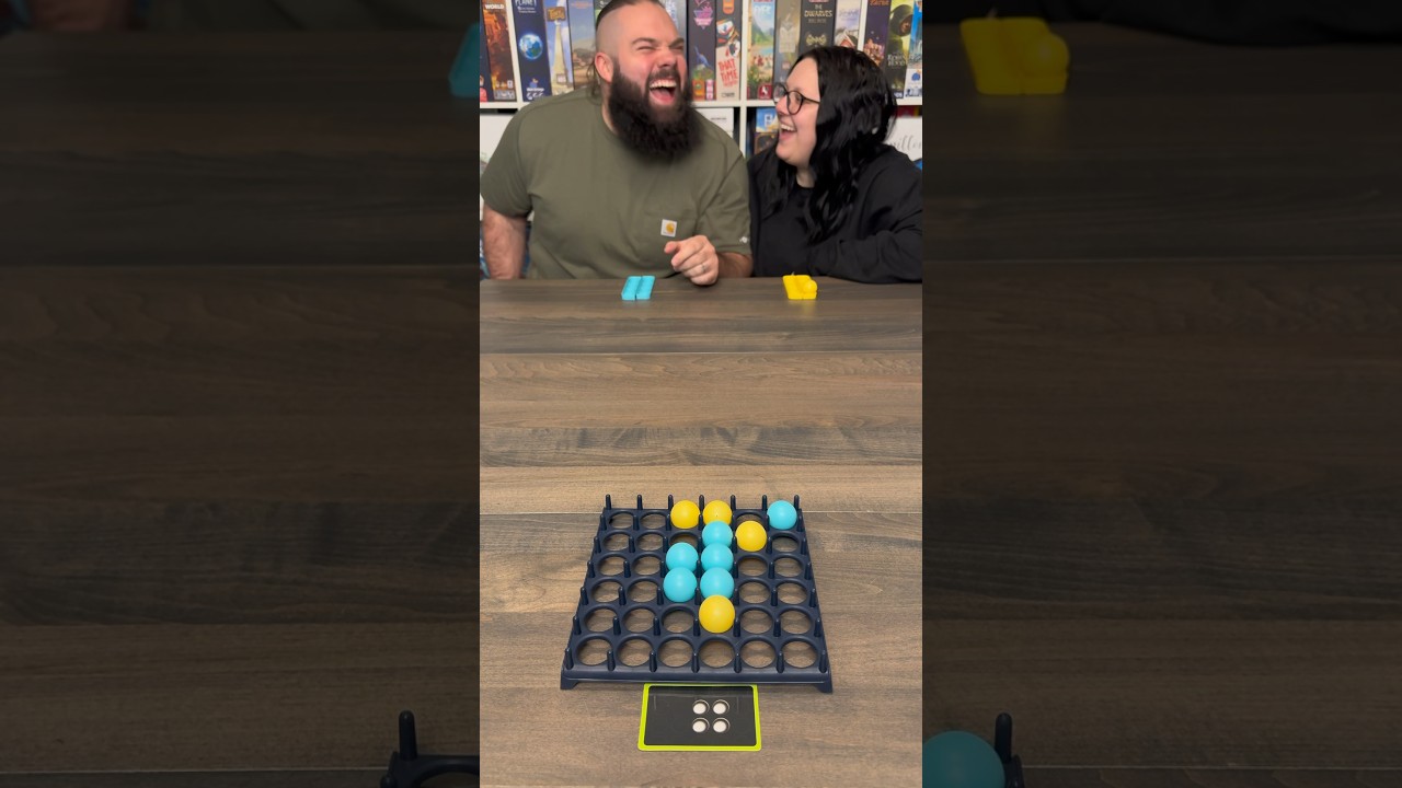This Game Takes Some Skill! Come Play Game Bounce With Us! #boardgames #couple