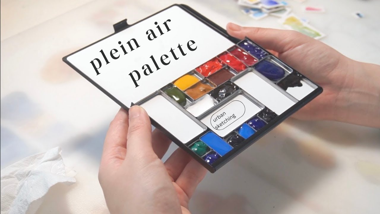 Setting up a plein air urban sketching palette for 2024 🎨 Art Toolkit Folio Watercolor Palette