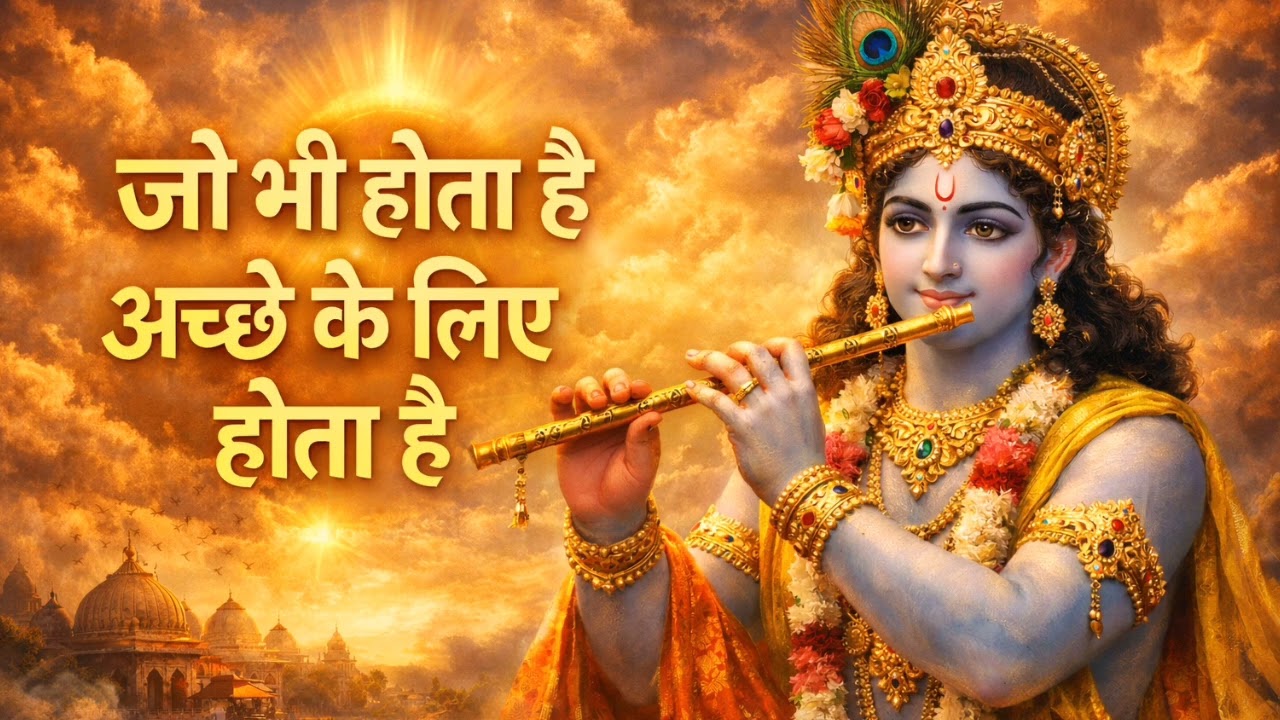 जो भी होता है, अच्छे के लिए होता है  krishna motivational video #krishna 