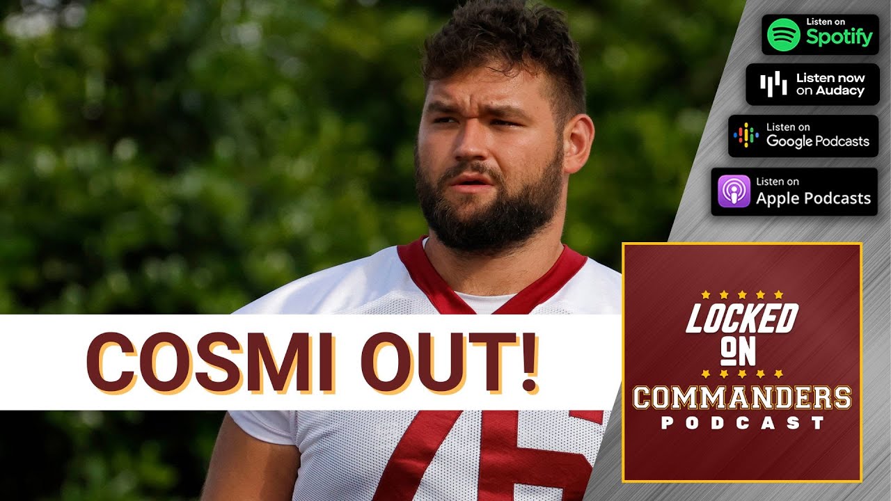 Washington Commanders Lose 'Best' Offensive Lineman, Sam Cosmi