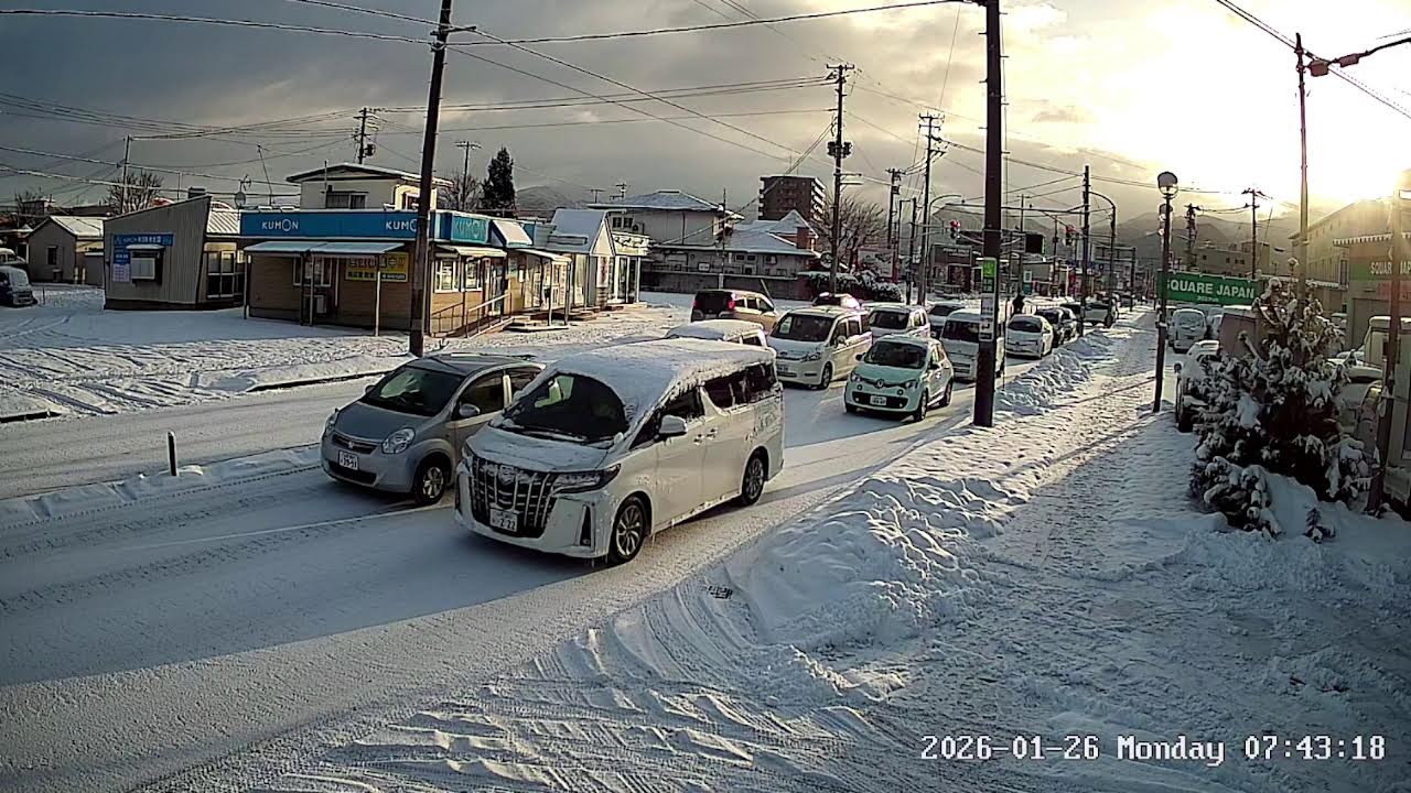 山形県山形市南館国道348号線ライブカメラ Yamagata Yamagatashi Live camera.world.cam