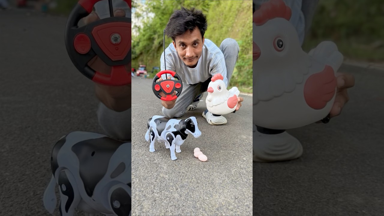Egg Wala Chicken and Remote Control Cow unboxing🔥