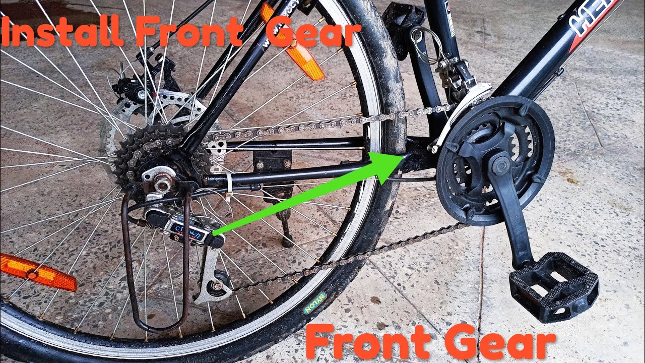 How to install front gear in cycle.cycle me front gear kaise lagaye.doinminutes