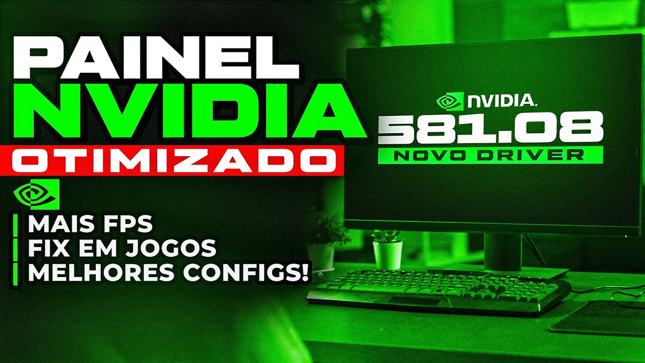 MELHORES CONFIGURA&Ccedil;&Otilde;ES PAINEL NVIDIA 2025 ! DRIVER NOVO E CONFIGS NVIDIA PARA MAIS FPS NOS JOGOS !