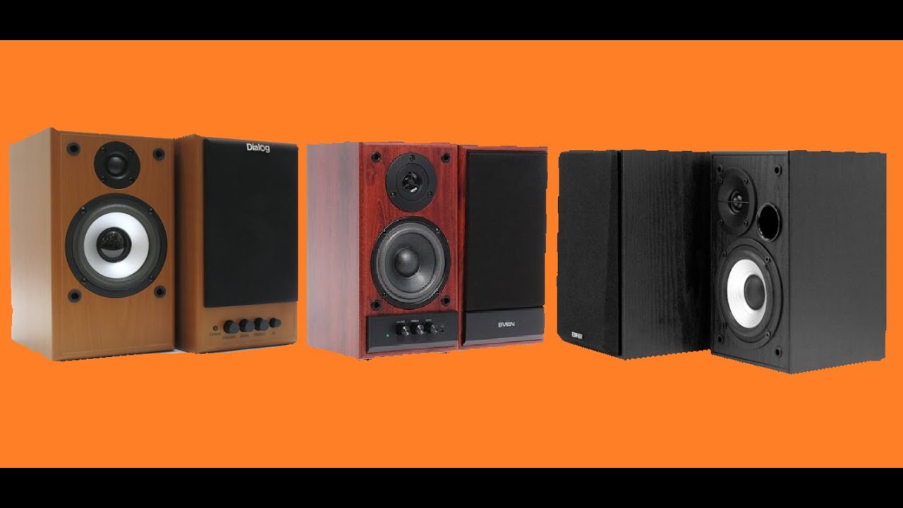 Видео сравнение активных колонок Sven sps 702, Dialog w 203 и Edifier R980t.