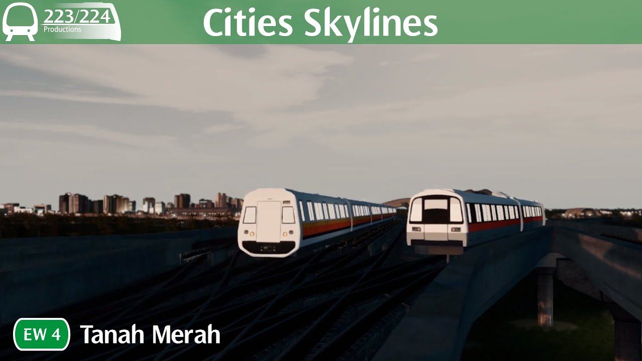 Cities Skylines: Trainspotting at (EW4) Tanah Merah with real audio