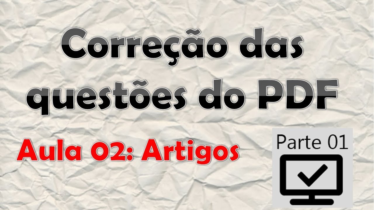 Correção dos exercícios sobre: Artigos (Parte 01) | Teacher Rafael