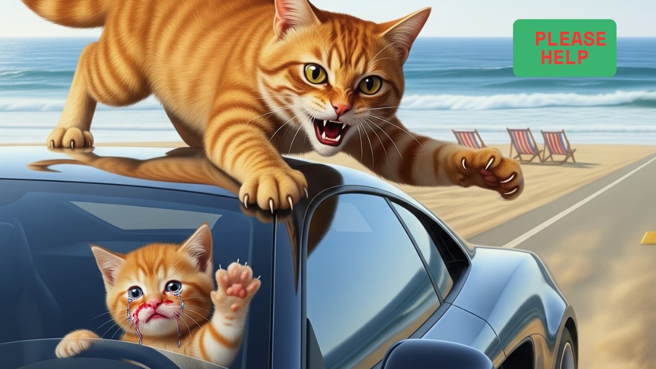 Thief Kidnapped the Kitten from the Beach 😱 | Mama Cat Heroically Saves Her Kitten ❤️| cat video