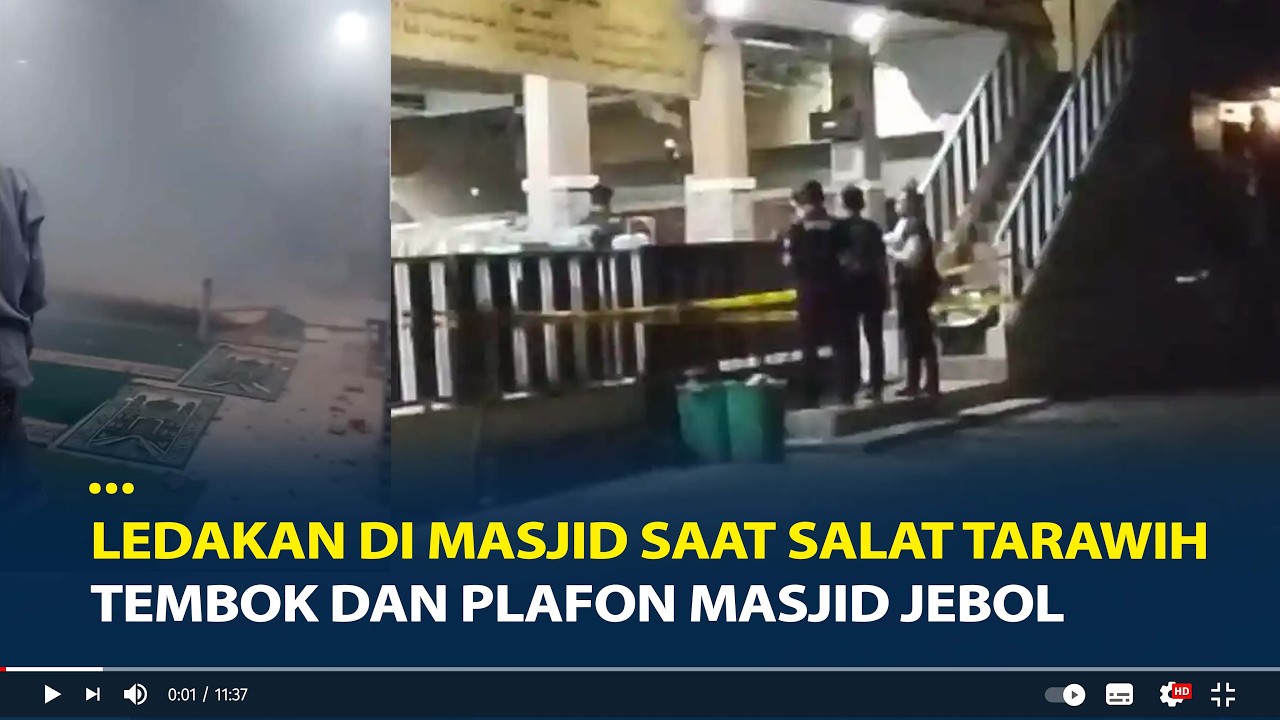 Kronologi Ledakan di Masjid Saat Salat Tarawih, Tembok dan Plafon Masjid Jebol