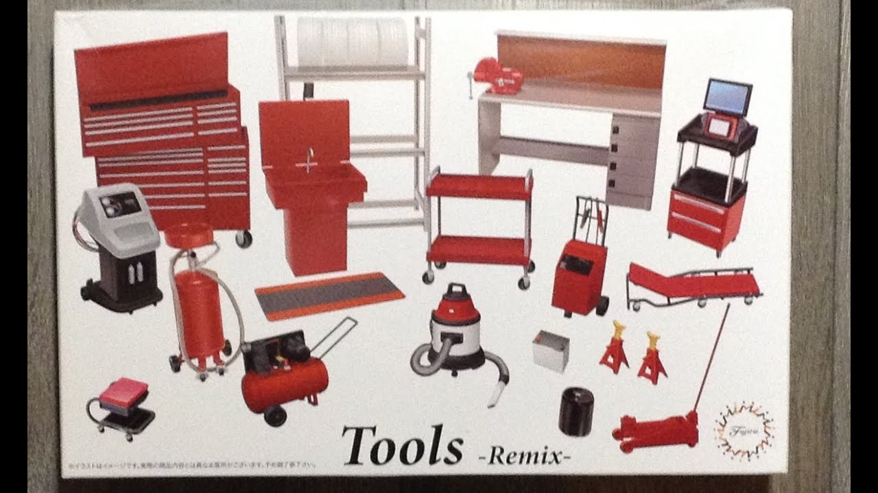 Building, painting and weathering the Fujimi Garage Tools Remix Kit