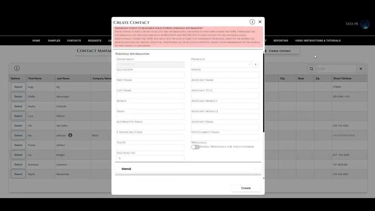 Fashion Management - Contact Manager - Tutorial