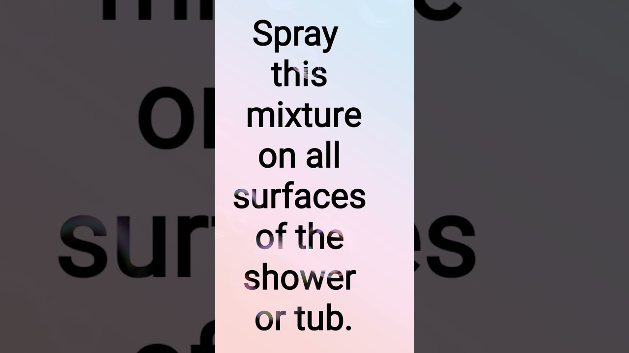 The Magic Spray Recipe To Clean The Shower Easily.