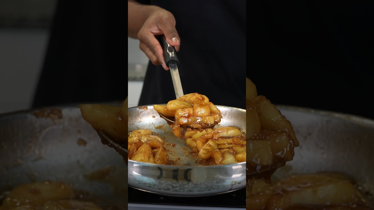 Рецепт жареных яблок по-деревенски