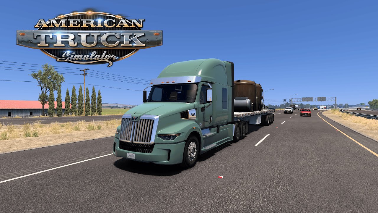 American Truck Simulator. Рейс Стоктон - Индио