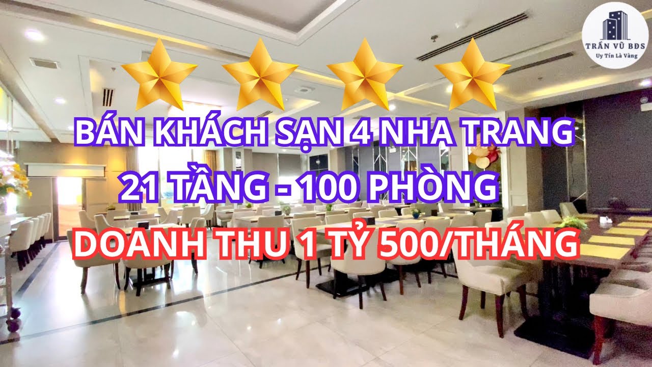 Bán khách sạn 4 SAO Nha Trang 21 tầng có 100 phòng doanh thu 1 tỷ 500 triệu/tháng