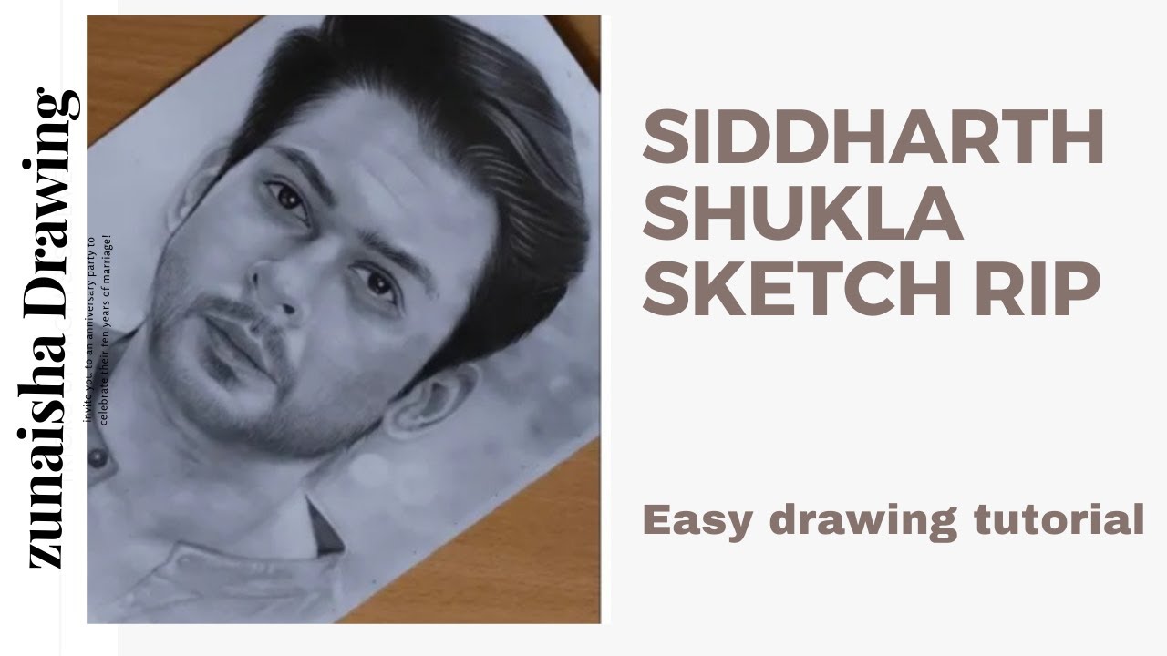 TRIBUTE to Siddharth RIP||How to draw A Siddharth Shukla Sketch