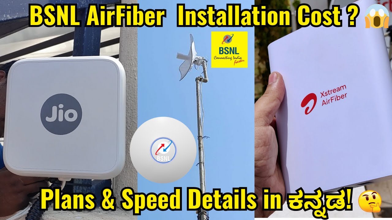BSNL AirFiber 🚀🔥 Installation Cost 😱, Plans & Speed Details in ಕನ್ನಡ!
