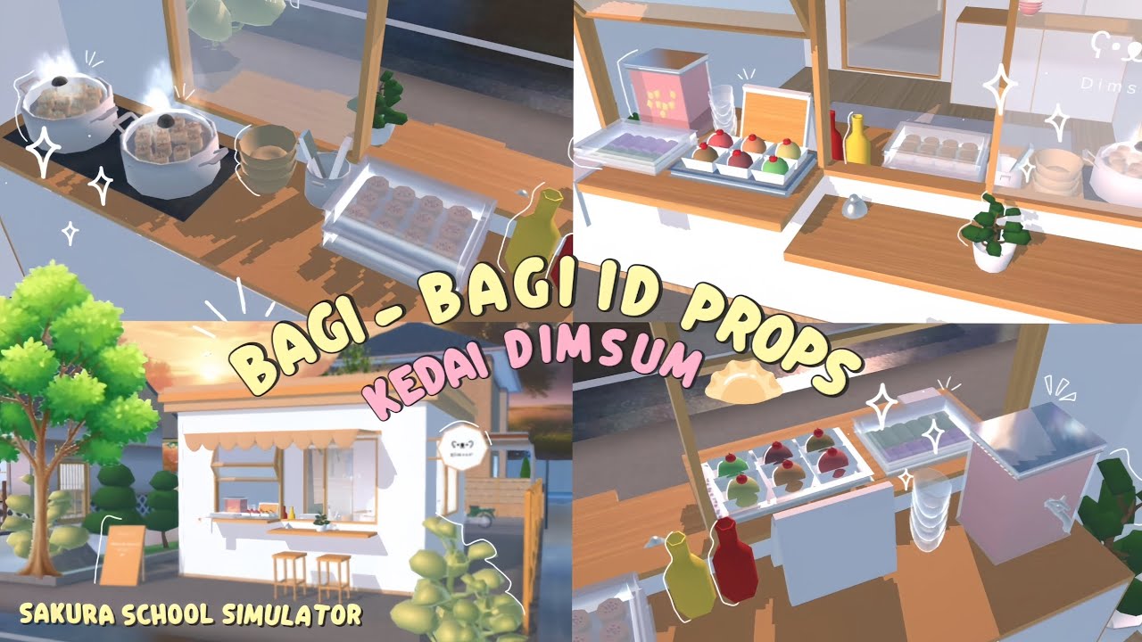 || KEDAI DIMSUM 🥟✨ || BAGI-BAGI ID PROPS🌿 || SAKURA SCHOOL SIMULATOR🍥