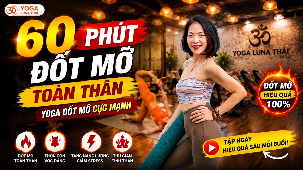 60 Phút Đốt Mỡ Toàn Thân - Yoga Đốt Mỡ Cực Mạnh | HLV Yoga Hương Mun