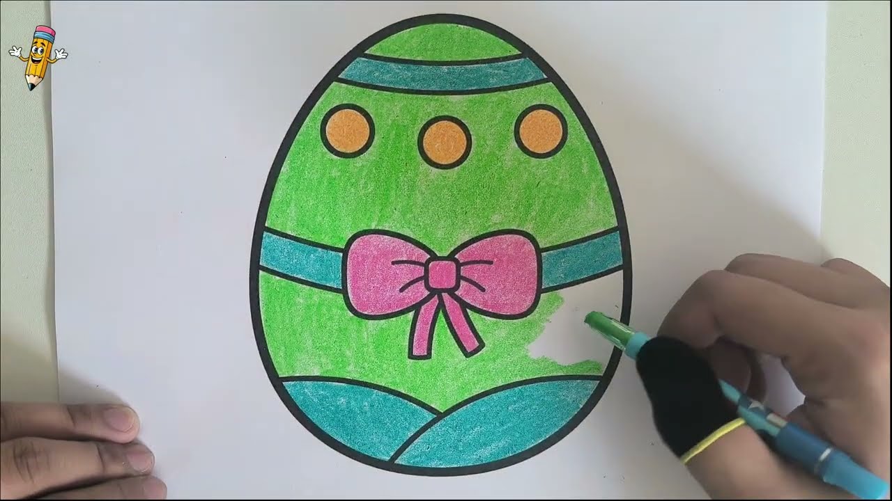 Tô Màu Trứng Khủng Long | How to Color A Dinosaur Egg | Bé Tô Màu #117