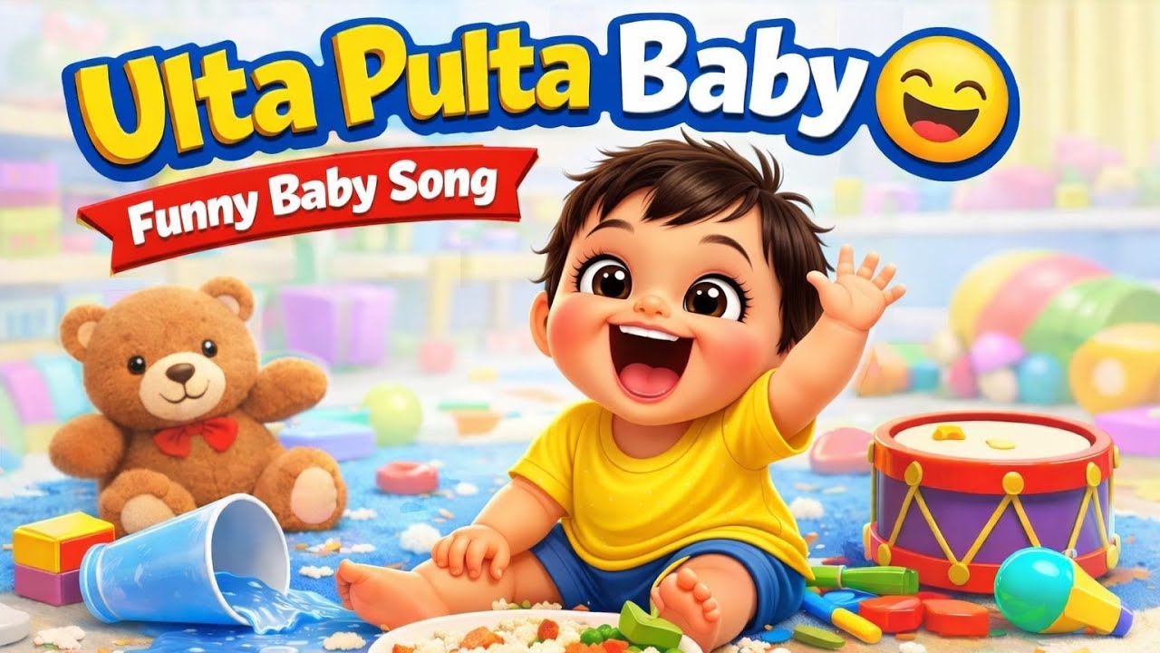 Ulta Pulta Baby Song | Hindi Kids Rhyme | Naughty Baby Cartoon Song #kidsrhymes #BabySong #funnybaby