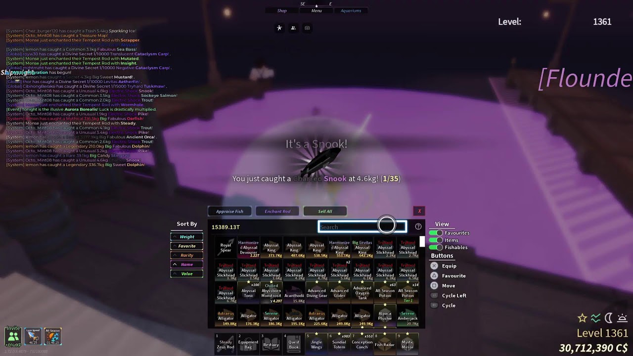 Fisch: Day 64 Grinding for Rare Rods & Compete the Bestiary + Scoria Reach