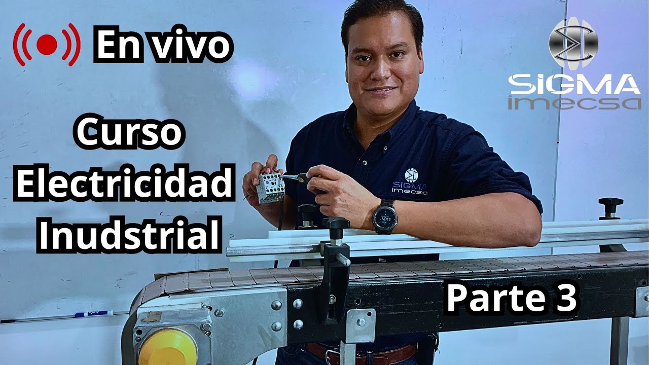 Curso Electricidad Industrial Parte 3: Arranque y Paro Motor con Banda Transportadora