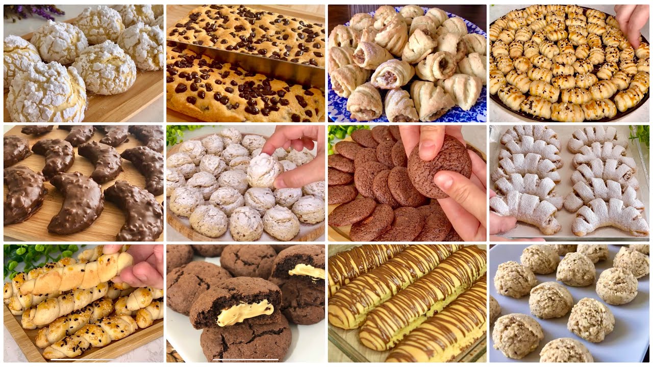 12 ÇEŞİT KURABİYE TARİFİ🤩BİRBİRİNDEN PRATİK ve LEZZETLİ KURABİYE ÇEŞİTLERİ/KurabiyeTarifi