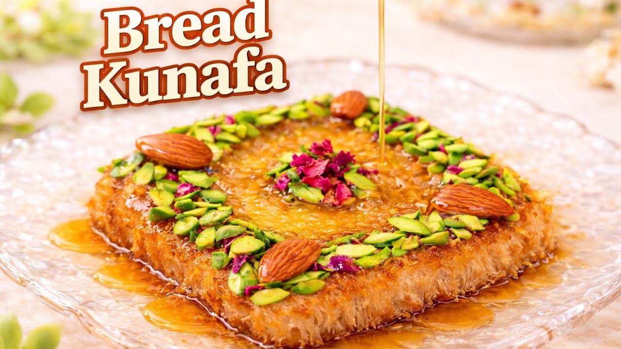 &ldquo;Bread Kunafa Recipe | Crispy Juicy Dessert in 10 Minutes&rdquo; | Eid Special Dessert Recipe 