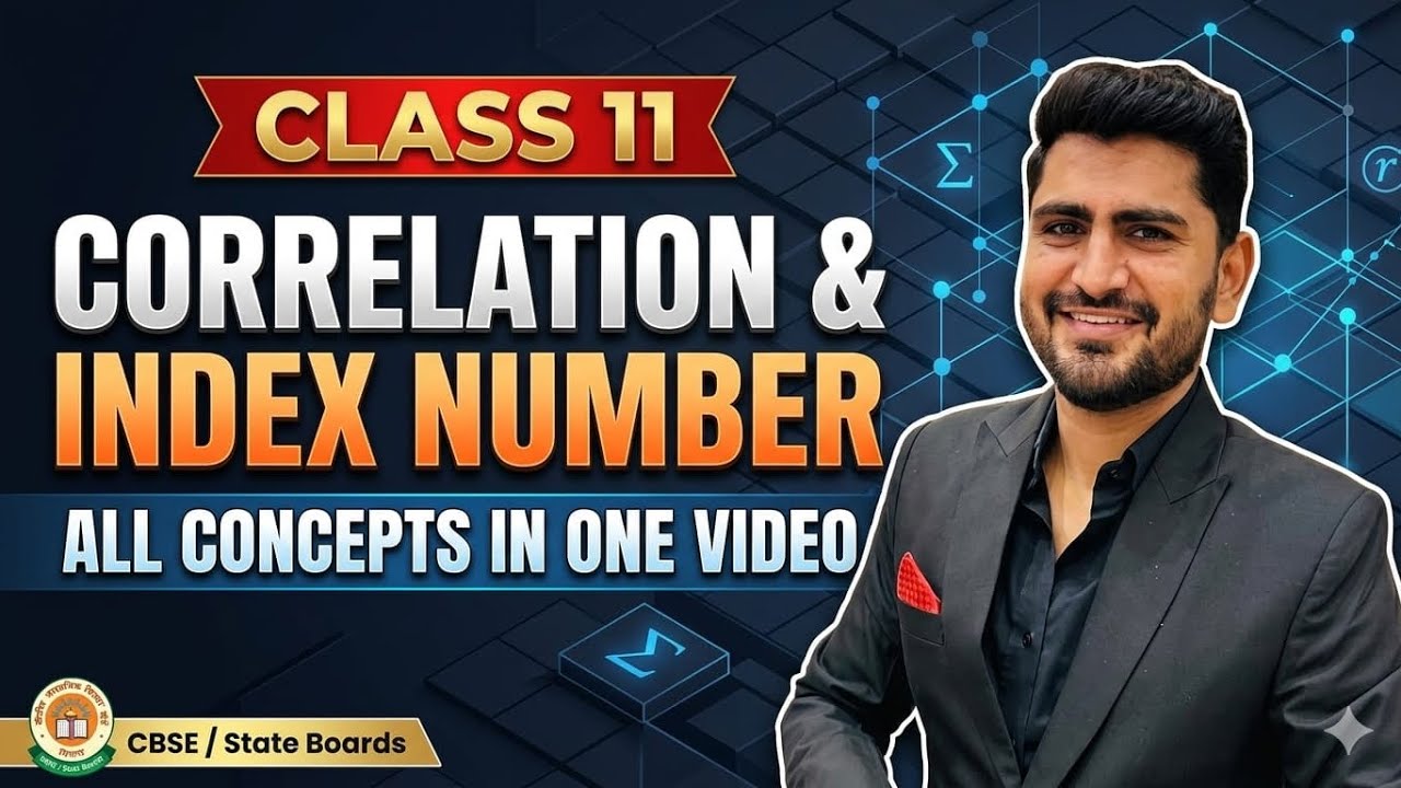 Correlation and index number all concepts in one video #cbseboard #cbse11 #economics  #statistics