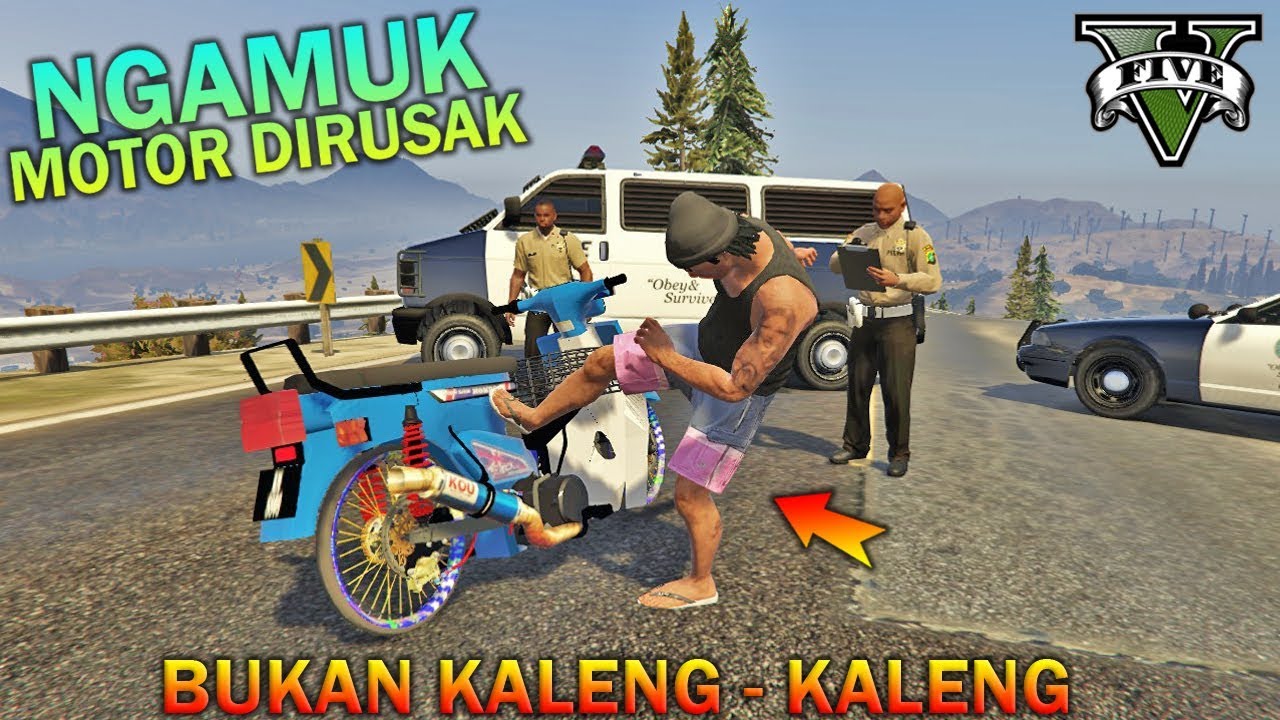 PREMAN TERKUAT DITILANG POLISI - GTA 5 YOUTUBER KOCAK PARODY