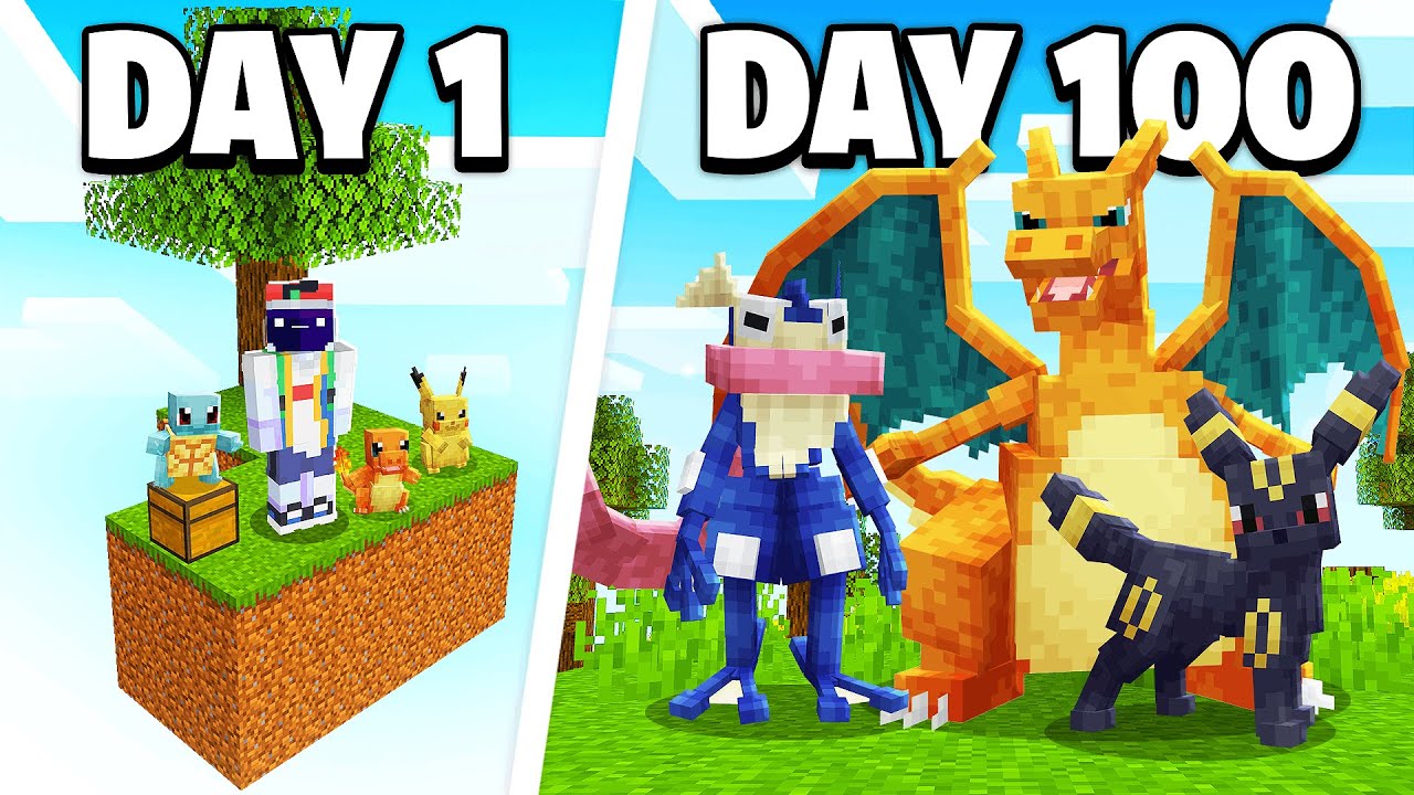 I Spent 100 Days in Cobblemon SKYBLOCK VS. my Rival! (Duos Cobblemon)