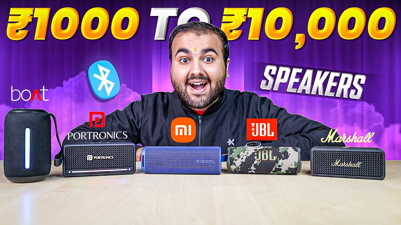 I Tested TOP 5 Best Portable Bluetooth Speakers from ₹1000 To ₹10,000 🤯