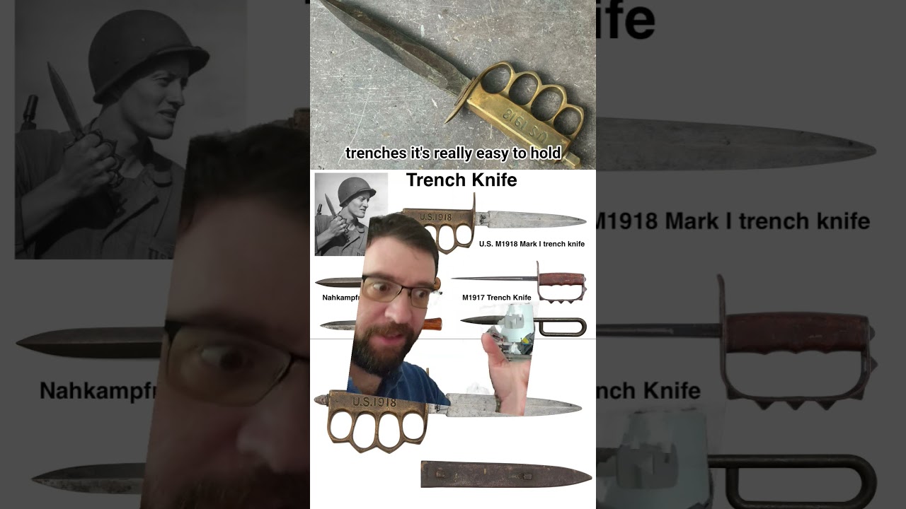 Why brass knuckles on WW1 trench knife #history #military #war #worldwar