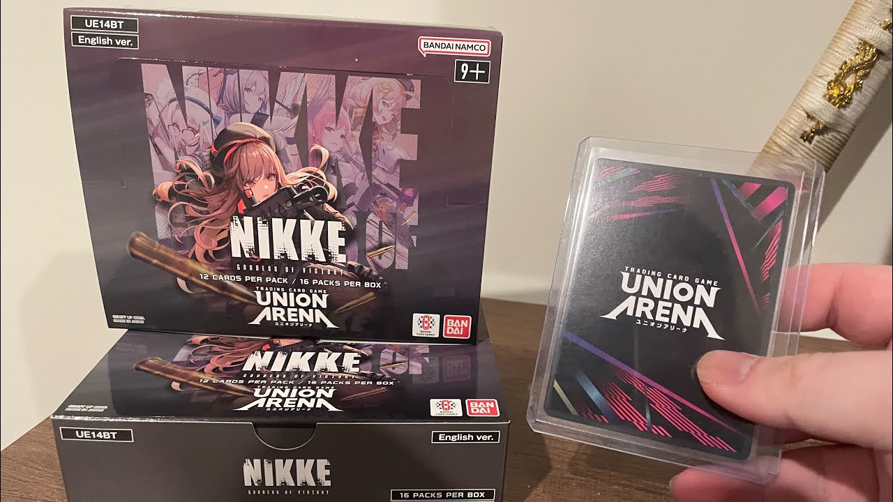 Opening 2 new English Nikke union arena booster boxes #anime #idk #nikkegoddesofvictory #unionarena 