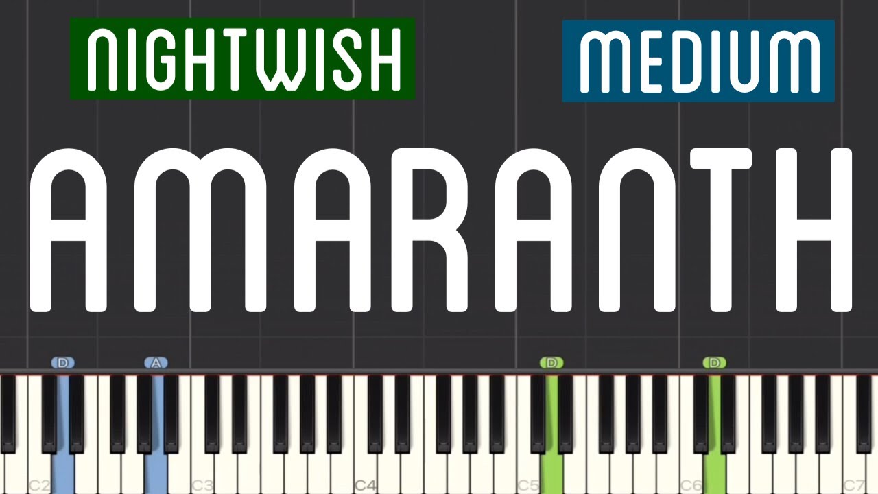 Nightwish - Amaranth Piano Tutorial | Medium