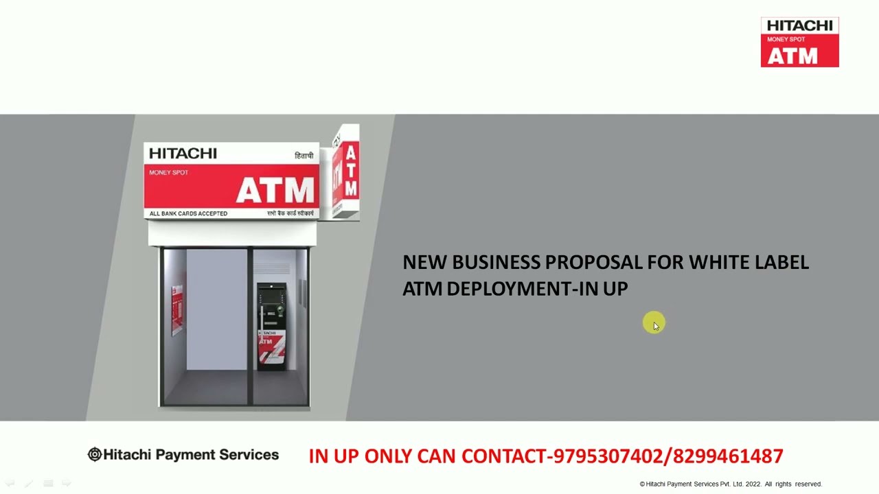 hitachi atm new business model -best plan of  Hitachi White Label ATM