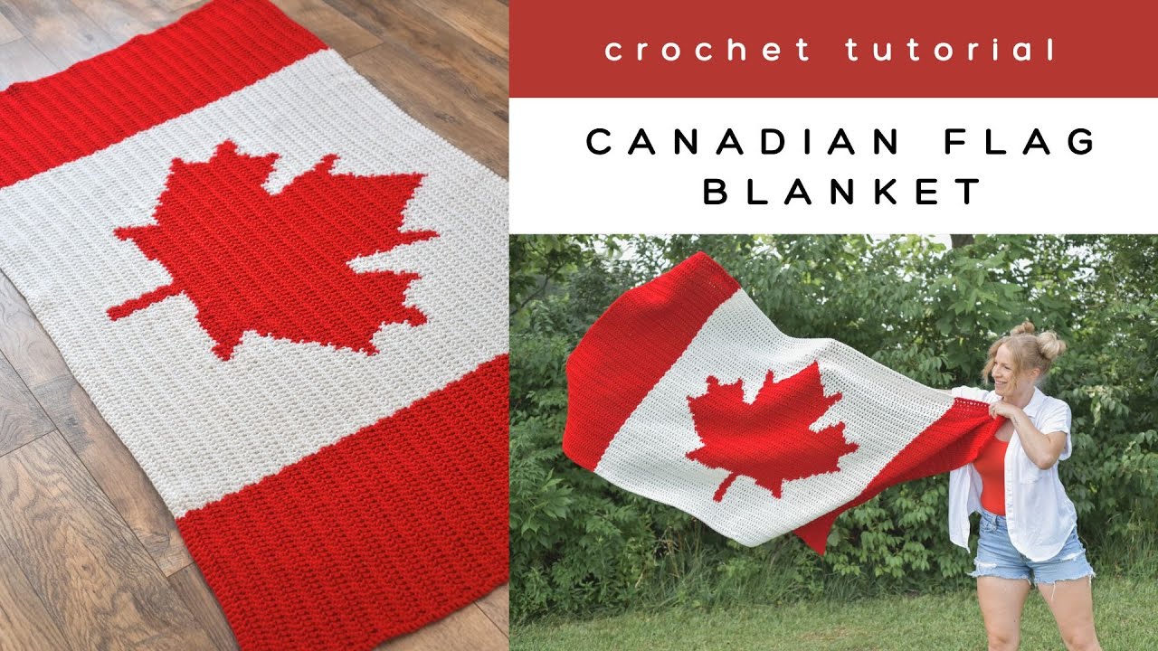How to Crochet a Canadian Flag Blanket - Canadian Flag Blanket Crochet Tutorial