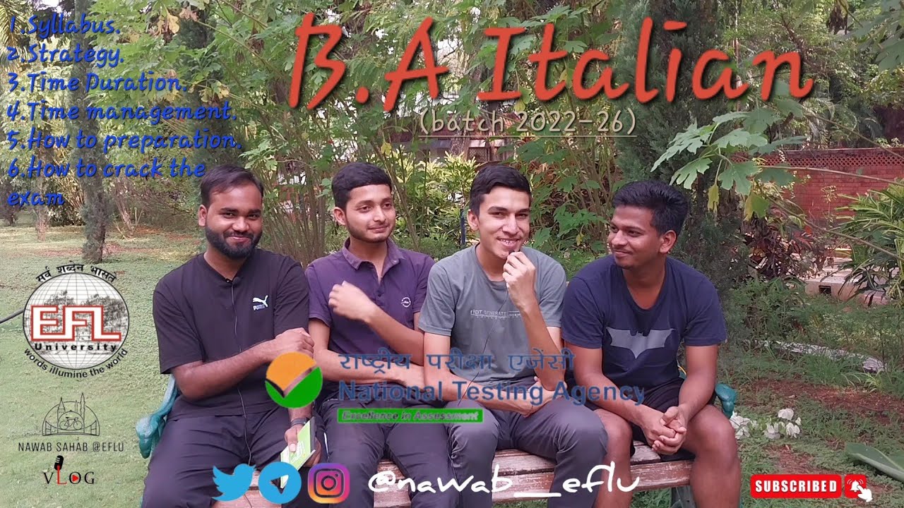 Eflu #Italian Department ||  #eflu #cuet_ug_entrance_exam #nawabsahabeflu