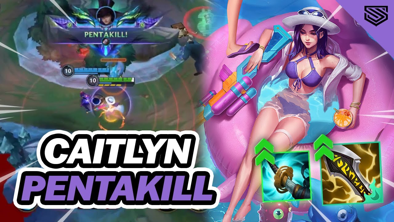 FIRST PENTAKILL SEASON 13 🔥 BROKEN CAITLYN DAMAGE - Wild Rift 5.1a Gameplay