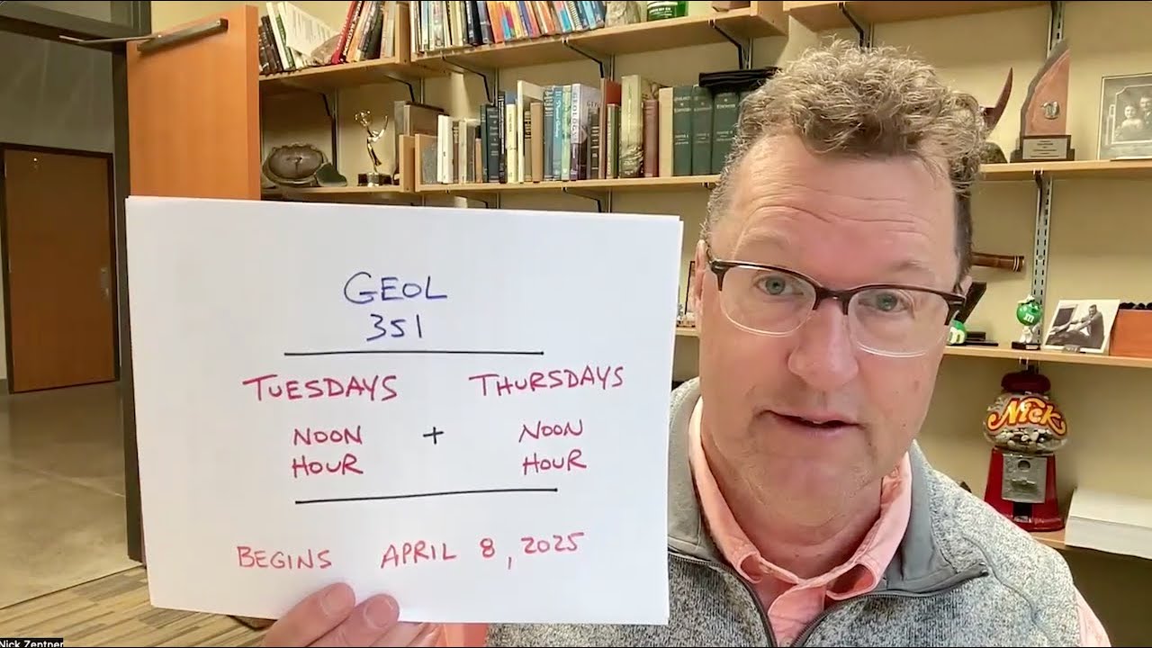 GEOL 351 kicks off on Tuesday, April 8, 2025!