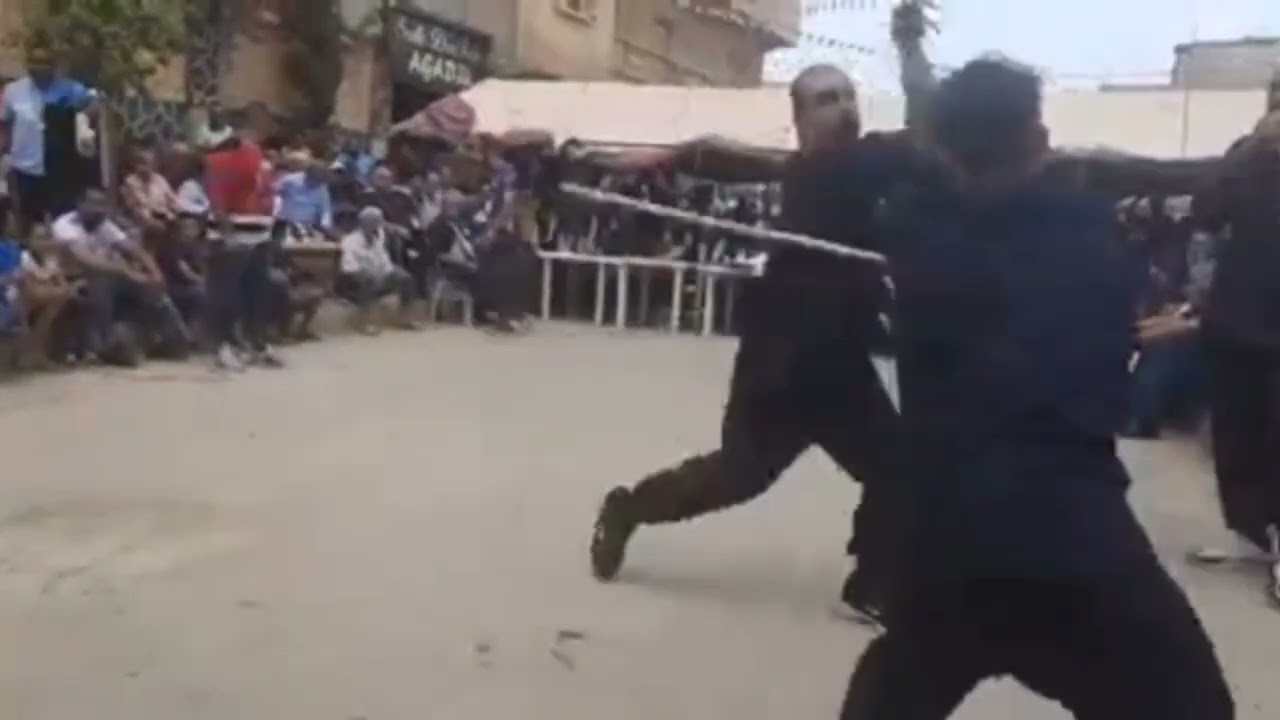 العصا التقليدية مع الشيخ عزالدين في حفل مدرسة الشيخ بوحجر Algérien Combat Stick Oran