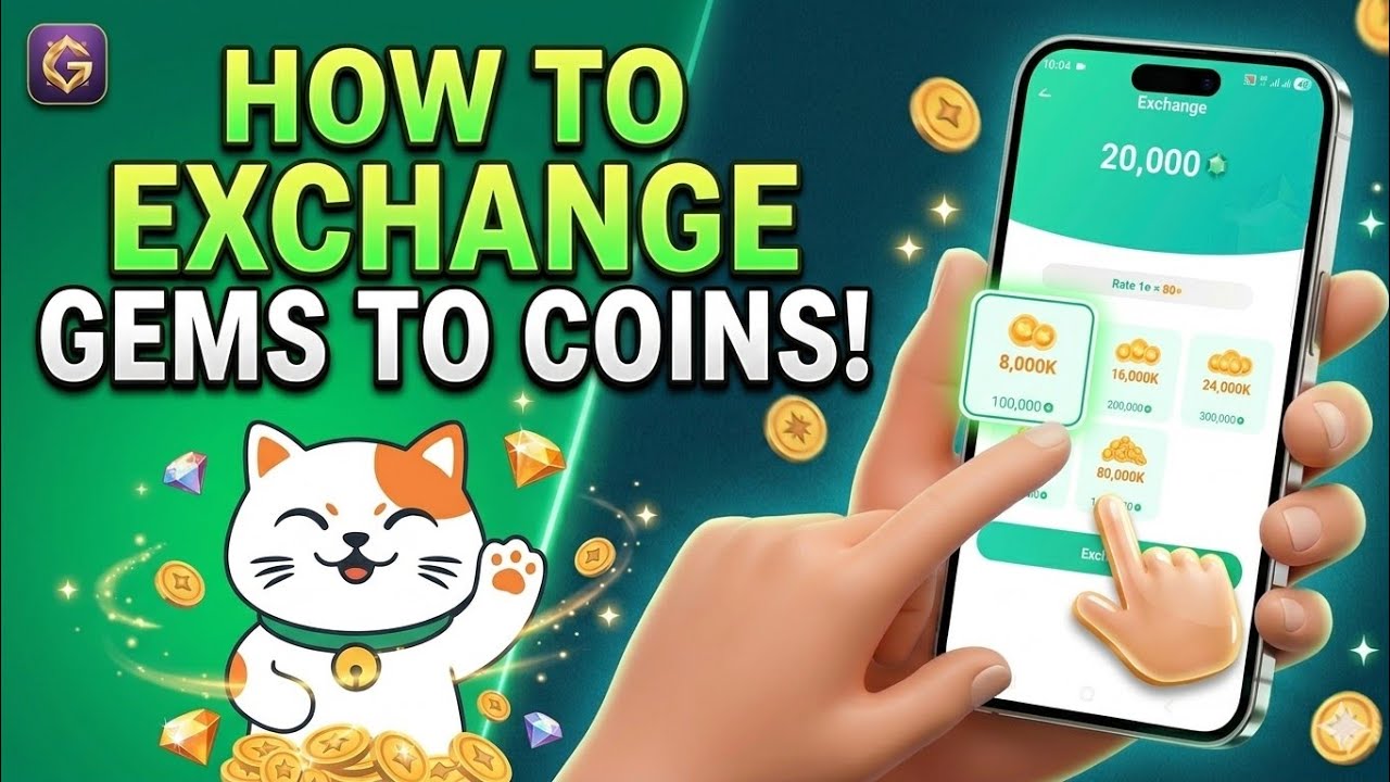 How to Exchange Gem to Coins In Gemgala