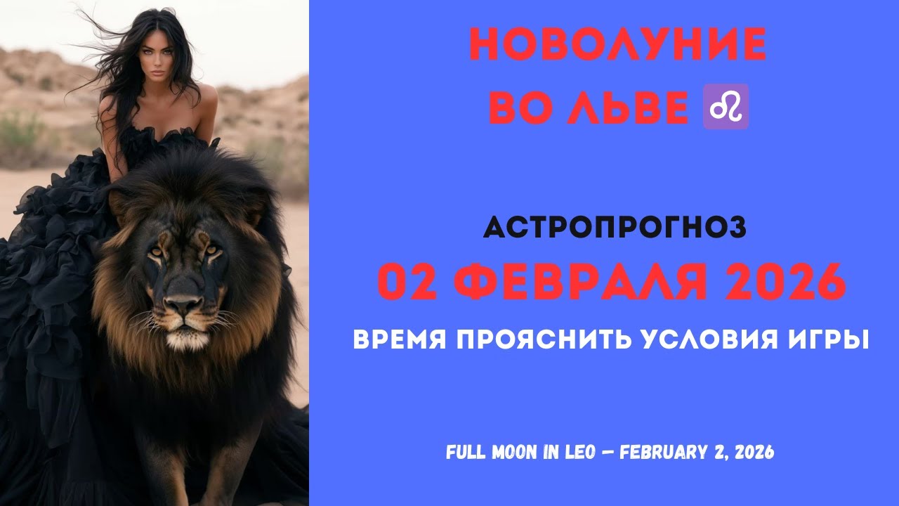Полнолуние  02 февраля  2026 во ЛЬВЕ♌   Время прояснить  условия игры