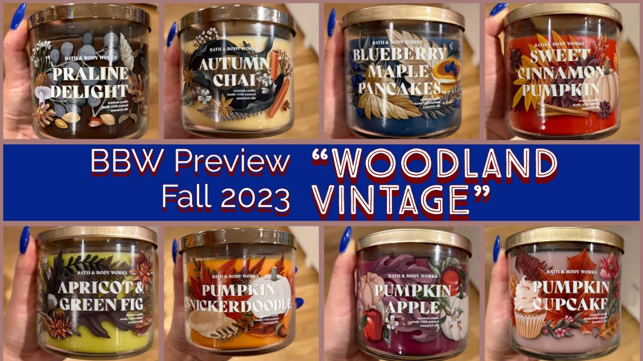BBW “Woodland Vintage” 🍄 Fall 2023 preview candle review feat. Praline Delight, Apricot & Green Fig
